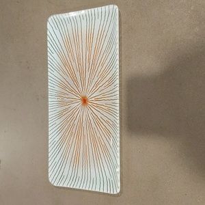 Maurice Heaton Glass tray marked M.H.